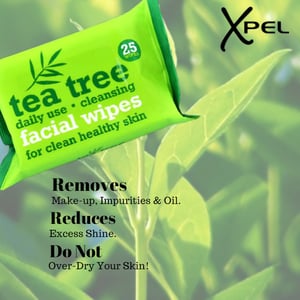 Xpel Tea Tree Daily Use Cleansing Facial Make Up Wipes - 25 Wipes•