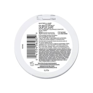 Maybelline New York Super Stay 16H Full Coverage Powder Foundation 6g - 130 Buff Beige