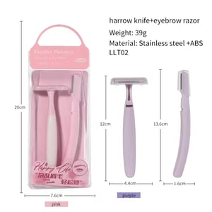 LMLTOP Women Harrow Knife And Razor Set 2pcs - Purple