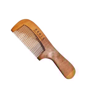 Naturally Carved Peach Sandalwood Wood Comb