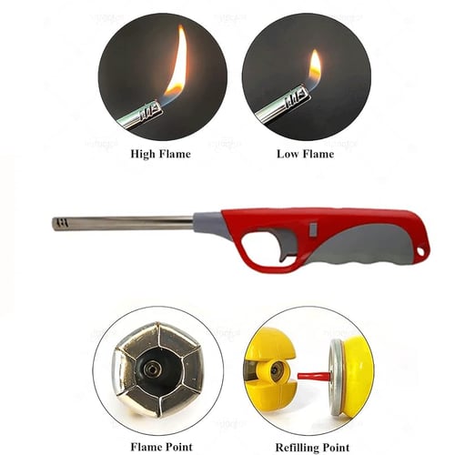 Kitchen Refillable Gas Lighter - Red