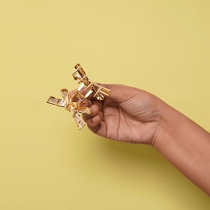 Bow Tie Shape Metal Hair Clip - Teal Green