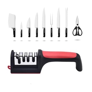 Knife Sharpener 4 Stage - Red & Black