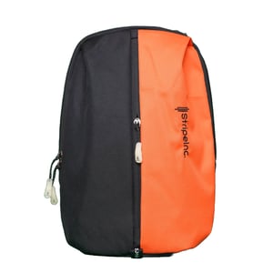 Stripelnc Exclusive Travel Backpack - Black & Orange