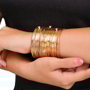 Golden Sparkle Ladies Cuff