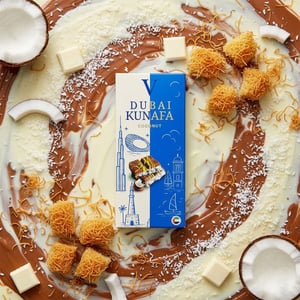 Dubai Kunafa Coconut Chocolet Bar 100g  •