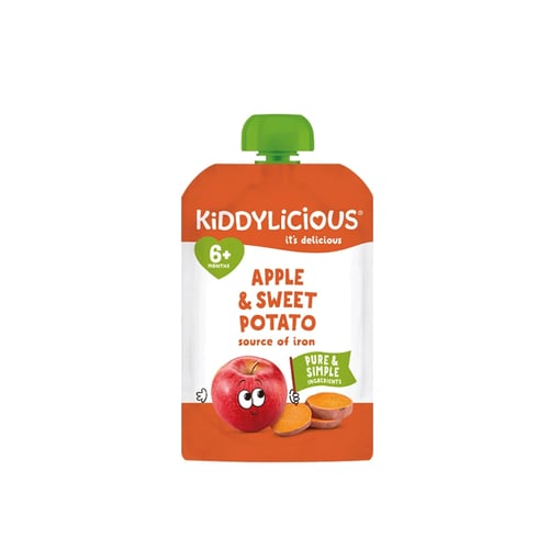 Kiddylicios Apple & Sweet Potato Source Of Iron (6+ Months) 100g•