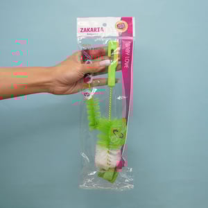 Bottle Cleaning Brush - Green & White