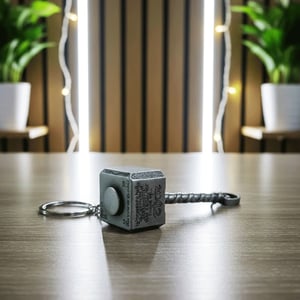 Thor Hammer Marvel Key Ring - Silver