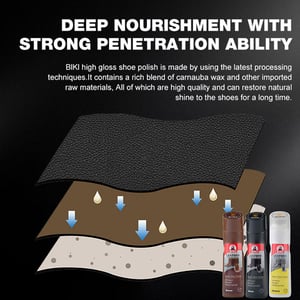 Biki Liquid Shoe Polish 75ml - Black