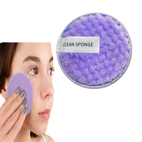 Clean Sponge Makeup Remover Puff - Violet