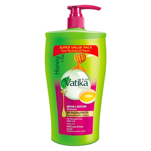 Vatika Honey & Egg Repair & Restore Shampoo for Damaged Hair 1000ml•