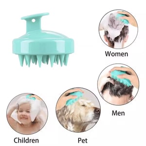 Sweet Beauty Silicone Hair Scalp Massage Brush - Mint Blue