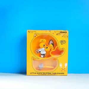 Toddler Little Duck Silicone Tableware - Yellow