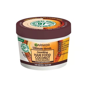 Garnier Ultimate Blends Smoothing Hair Food Coconut & Macadamia 3 In 1 Hair Mask 400ml