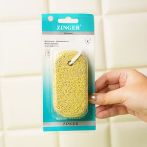 Zinger Pumice Stone Foot Scrub - Yellow