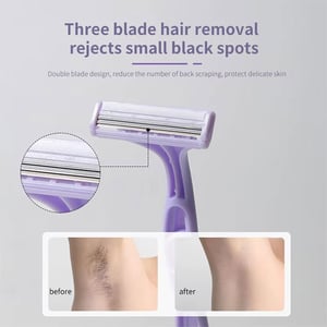 LMLTOP Fashion Makeup Comfort & Portable Razor 2pc - Purple