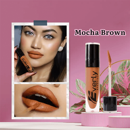 Everly Beauties Matte Liquid Lipstick - Mocha Brown