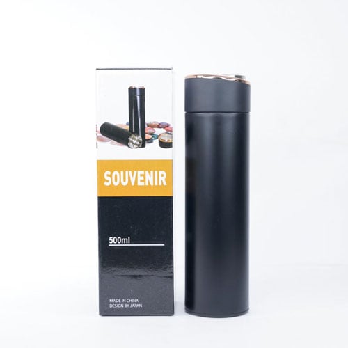 Stainless Steel Vacuum Cup 500ml - Black •