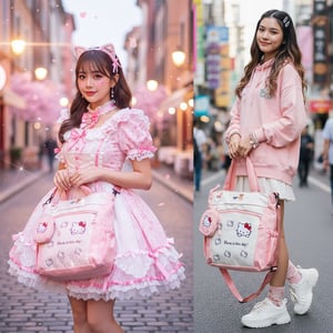 Hello Kitty Shoulder Bag With Coin Pouch - Pink