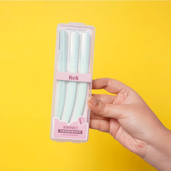 Keli Eyebrow Razor 3pcs (TM1208) - Light Teal Set