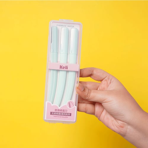 Keli Eyebrow Razor 3pcs (TM1208) - Light Teal Set
