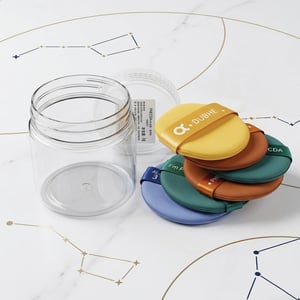 6pcs Multi-Color Round Shape Mini Finger Puff Set Box