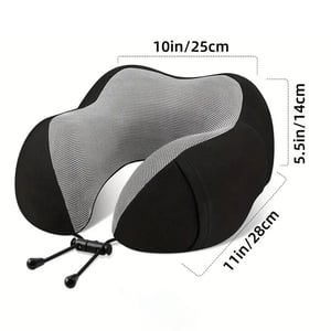 Adjustable Ultra Soft & Comfort Travel Pillow - Black