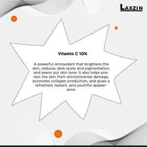 Laxzin Vitamin C 10% With Hyaluronic Acid Face Serum 30ml