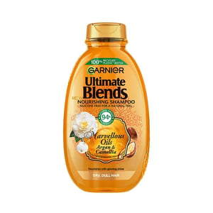 Garnier Ultimate Blends Marvellous Oils Argan & Camellia Nourishing Shampoo For Dry, Dull Hair 400ml •