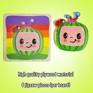 Cocomelon 3D Wooden Jigsaw Puzzle - Watermelon