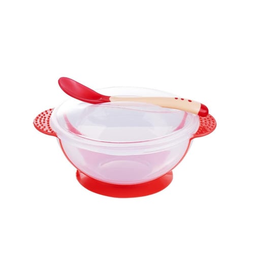 Baby Feeding Bowl And Spoon Set - Orange