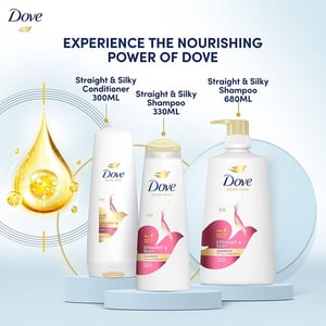 Dove Ultra Care Straight & Silky Shampoo 680ml •