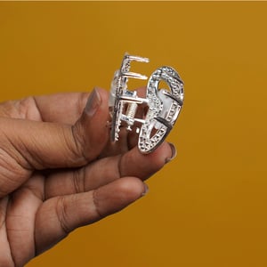 Heart Shape Rhinestone Hair Clip -White