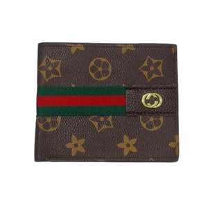 Floral Printed Wallet For Unisex - Brown