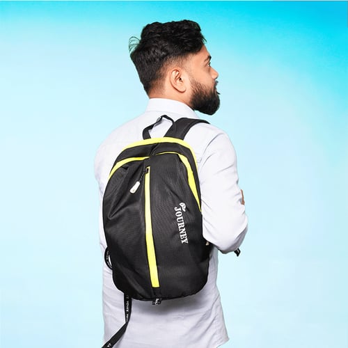 Stripelnc Exclusive Travel Backpack - Black & Bright Green Border
