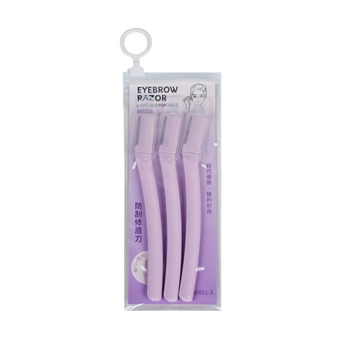 LMLTOP Eyebrow Razor 3pcs - Purple