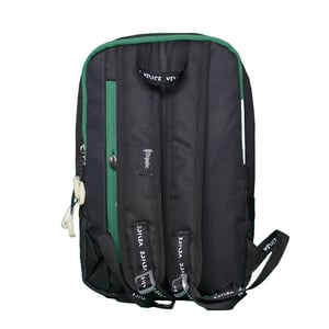 Stripelnc Exclusive Travel Backpack - Black With Green Border