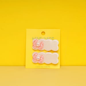 Wave Shape Baby Hair Clip - Cream Bunny