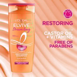 L'Oreal Elvive Dream Long Restoring Shampoo For Long Damaged Hair 400ml •