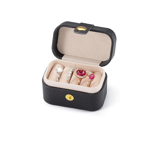 Mini Jewelry Ring Box - Black