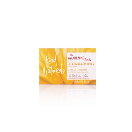 Kind Natured Awaken Grapefruit & Orange Cleansing Scrub Bar 100g