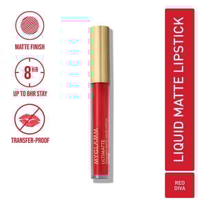 MyGlamm Ultimatte Long-Stay Matte Liquid Lipstick 2.5ml - UL 10 Red Diva