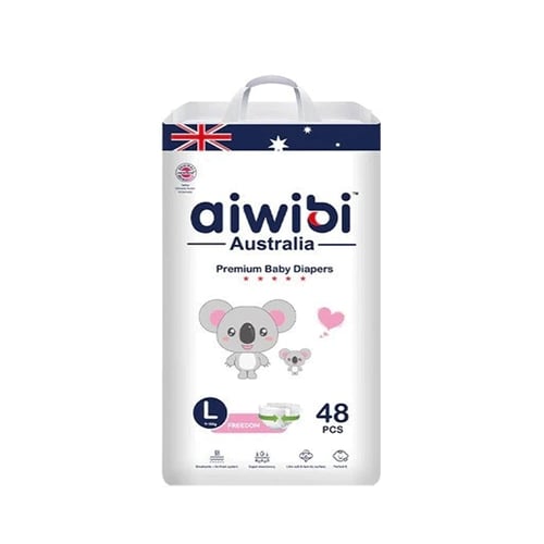 Aiwibi Australia Premium Baby Diapers L (9-14KG) 48pcs•