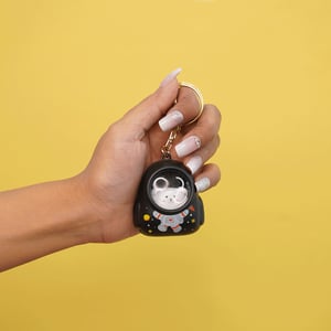 Animal Backpack Hanging Pendant Light Glowing Key Ring - Astronaut Cat