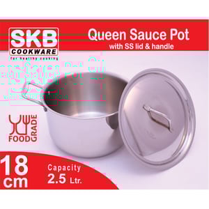 SKB Queen Sauce Pot with SS Lid & Handle - 18cm