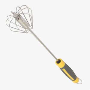 Semi Auto Stainless Steel Whisk - Yellow