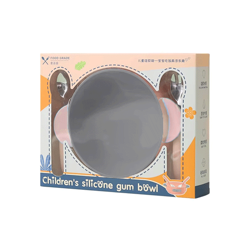 Children's Food Grade Silicone Gum Bowl - Ash