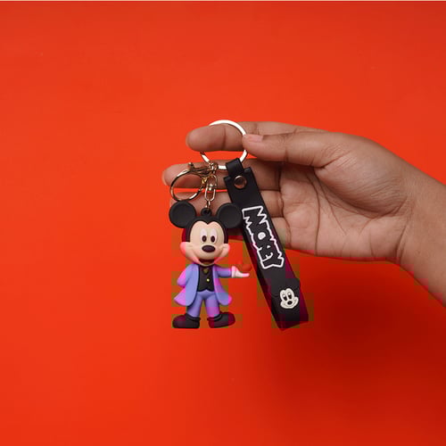 Silicon Mickey Mouse Keyring - Heart