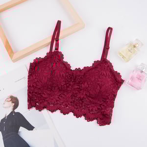 Floral Net Design Free Size Women's Bra